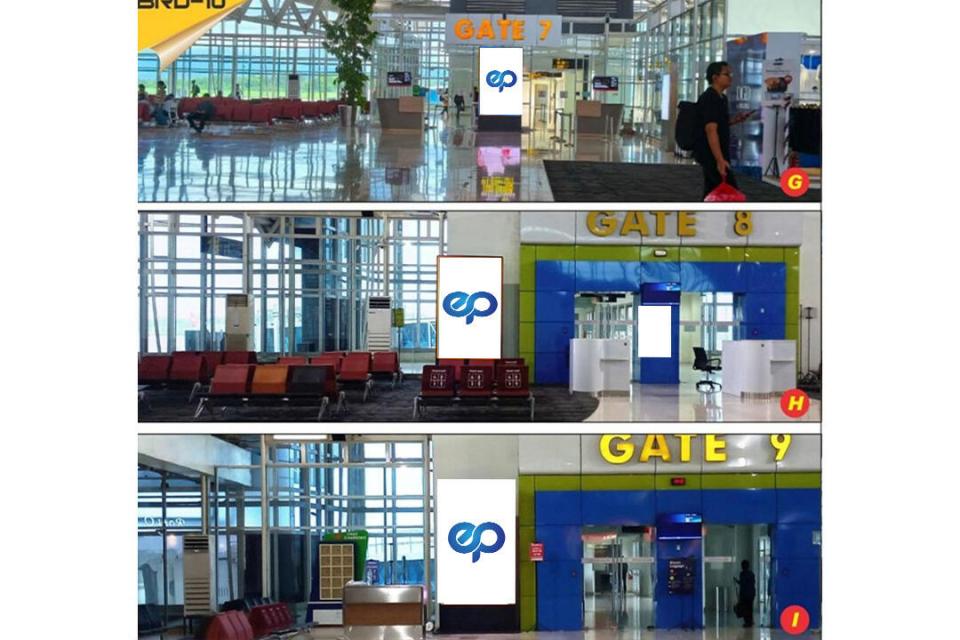 Videotron at Terminal Selatan Bandara Sultan Hasanuddin, Makassar