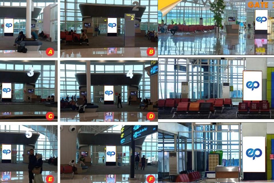 Videotron at Terminal Selatan Bandara Sultan Hasanuddin, Makassar